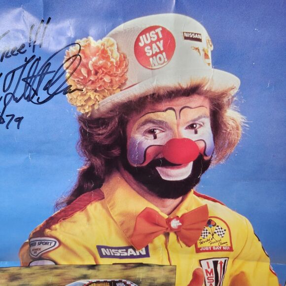 Nissan “Just Say No” Racing Poster • World's Fastest Clown • Signed Kids Promo - Picture 3 of 6